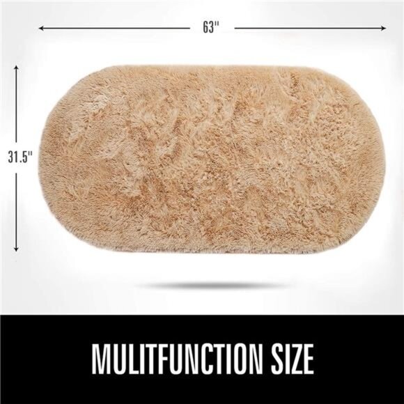 Fluffy Beige Bedroom Rug 2.6 x5.3 Feet,haggy Area Rugs for Bedroom Bedside Girls - Picture 2 of 8